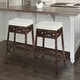 preview thumbnail 11 of 18, Bali Bohemian Woven Rattan Backless Bar Stool with Square Foam Cushion and Footrest for Kitchen Island or Home Bar