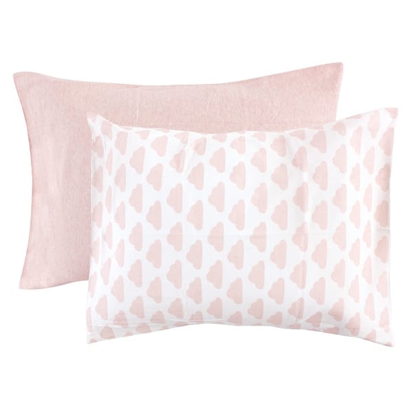 slide 1 of 1, Hudson Baby Infant Girl Cotton Toddler Pillow Case, Heather Pink Cloud, One Size - Heather Pink Cloud Heather Pink Cloud - One Size