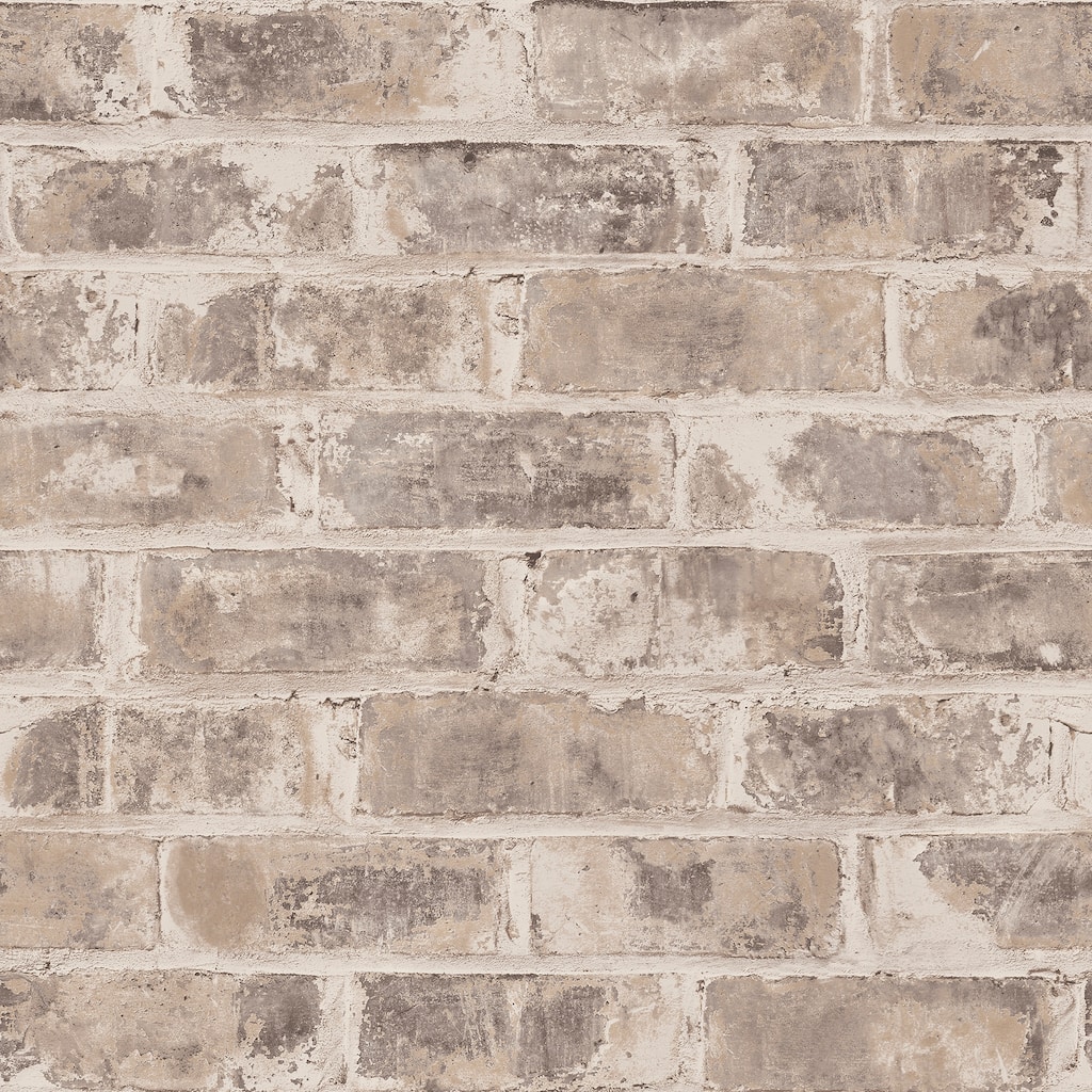 Fine Decor Warrick Taupe Brick Wallpaper - N/A