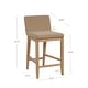 preview thumbnail 23 of 115, Gracie Modern Bar Stool, Boucle Upholstered Chair and Brushed Wooden Legs