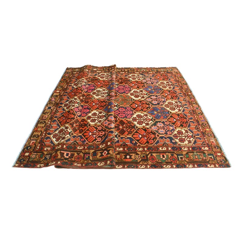 Vintage Distressed Tallon Rust/Charcoal Rug - 6'8" x 9'2"