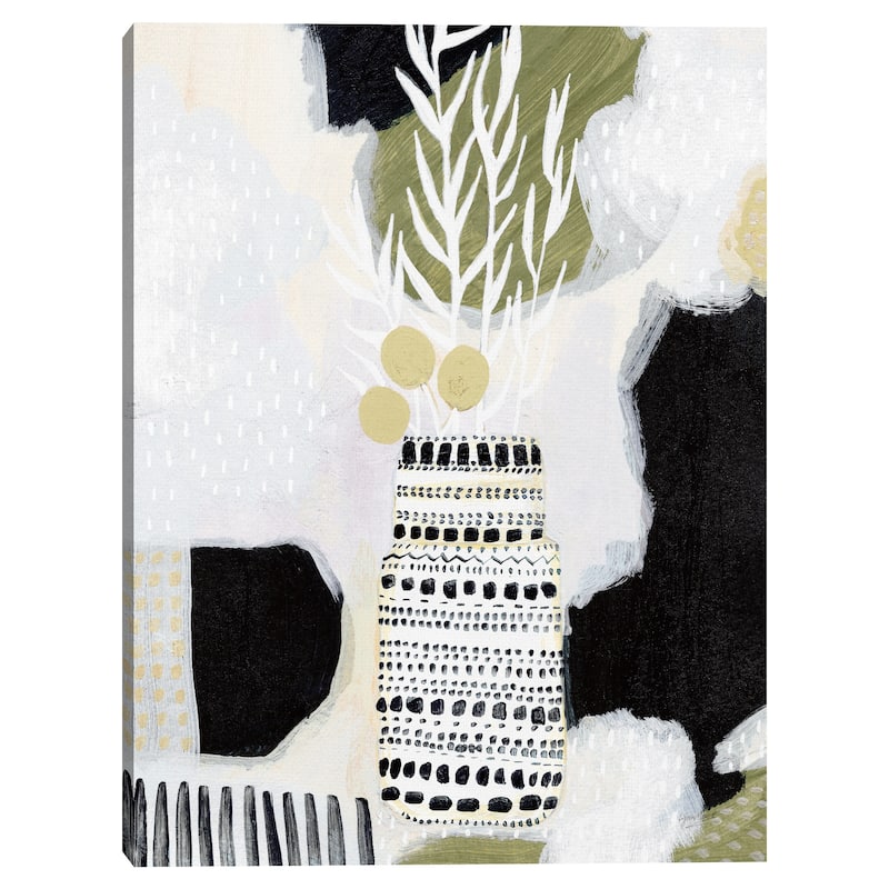 Tribal Still Life BW by Lynne Mack Canvas Art Print