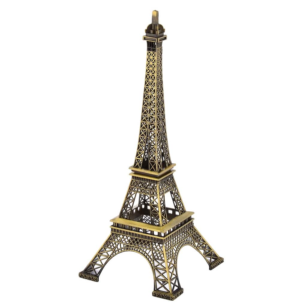 Home Decor Metal Separable Miniature Eiffel Tower Model Bronze Tone 32cm Height - Bronze Tone