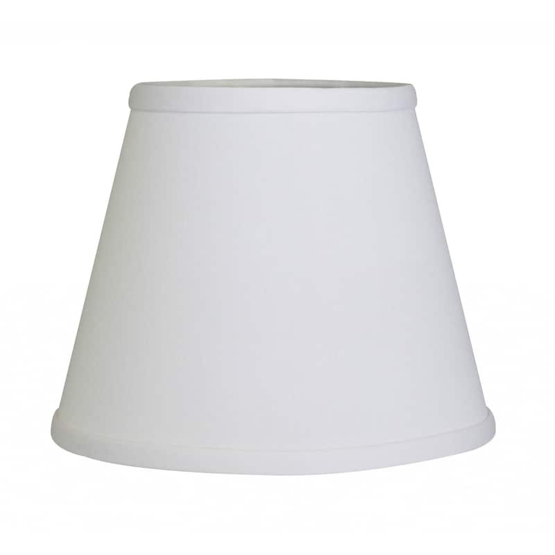 White No Slub Innsbruck Empire Lamp shade 8"W Bottom - 8" L x 8" W x 6.5" H - White - 8" L x 8" W x 6.5" H