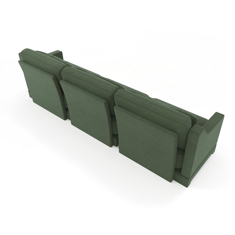 Three seater sofa with lumbar pillow
