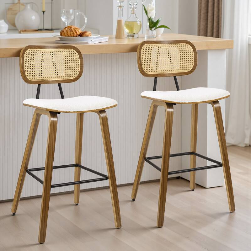 26-Inch Upholstered Counter/ Bar Stools Set of 2 or 3 - 35.1"H x 17.7"W x 19.5"D