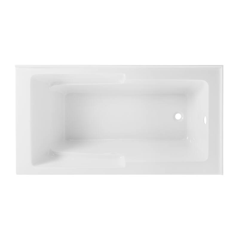 Claire 60" x 32" Left-Hand Drain Drain Alcove Tub with Corner Apron