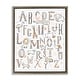 preview thumbnail 10 of 27, Stupell Nursery Animal Alphabet Chart Framed Floater Canvas Wall Art Design by Zirkus Design 17 x 21 - Brown