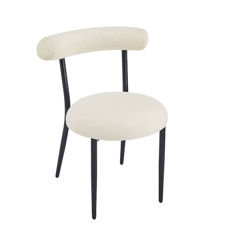 Roomfitters Modern Dining Chair Set of 2, Padded Back and Seat, Sleek Metal Frame