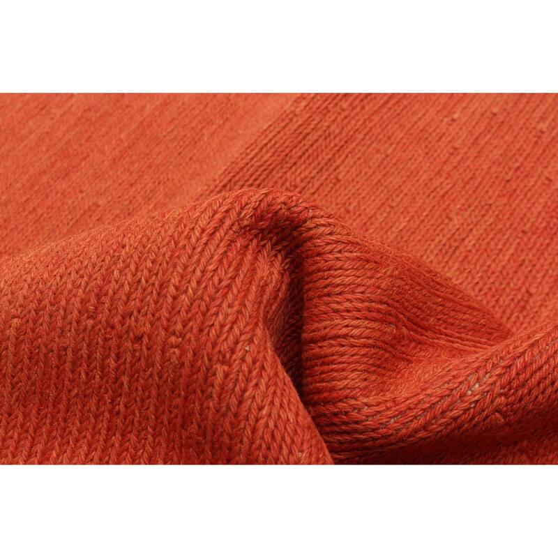 ECARPETGALLERY Flat-Weave Kashkuli Red Wool Tapestry Kilim - 6'4 x 8'1