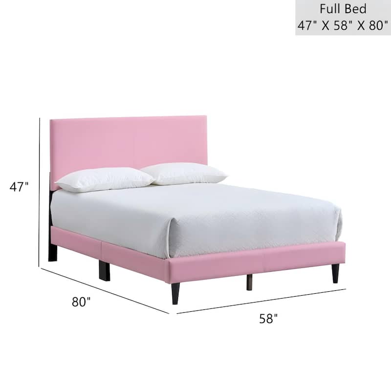 GDF Studio - Emily Modern Upholstered Bed with Adjustable Headboard (Mattress Not Included)