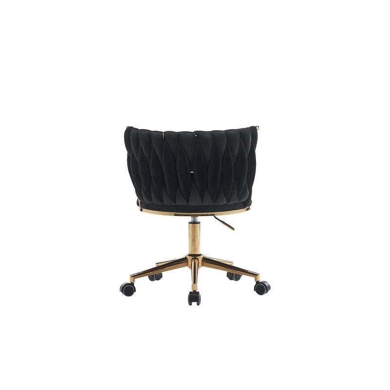 Modern/Luxury Upholstered Adjustable Swivel Office Chair with Wheels