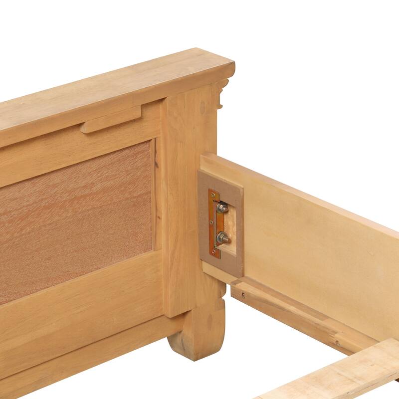 Furniture of America Wellington Farmhouse Natural Oak 3-Piece Solid Wood Kids Bedroom Set