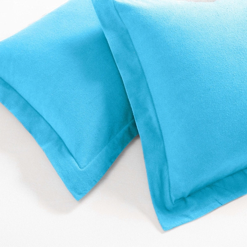 Superior Classic Solid Flannel Cotton Duvet Cover Set