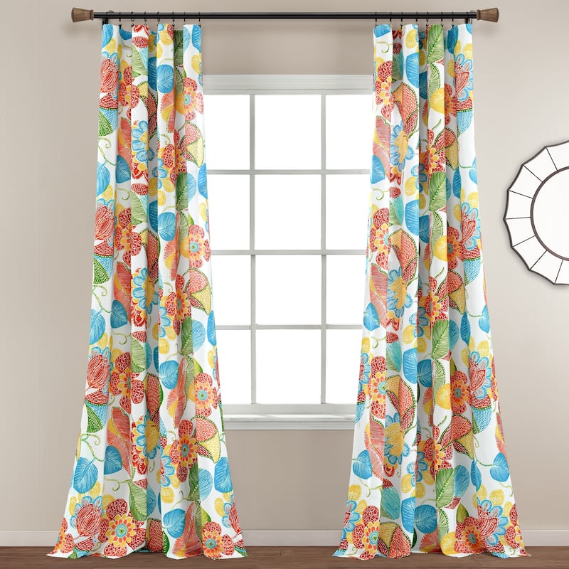 Lush Decor Layla Window Curtain Panel Pair - 84" x 52"