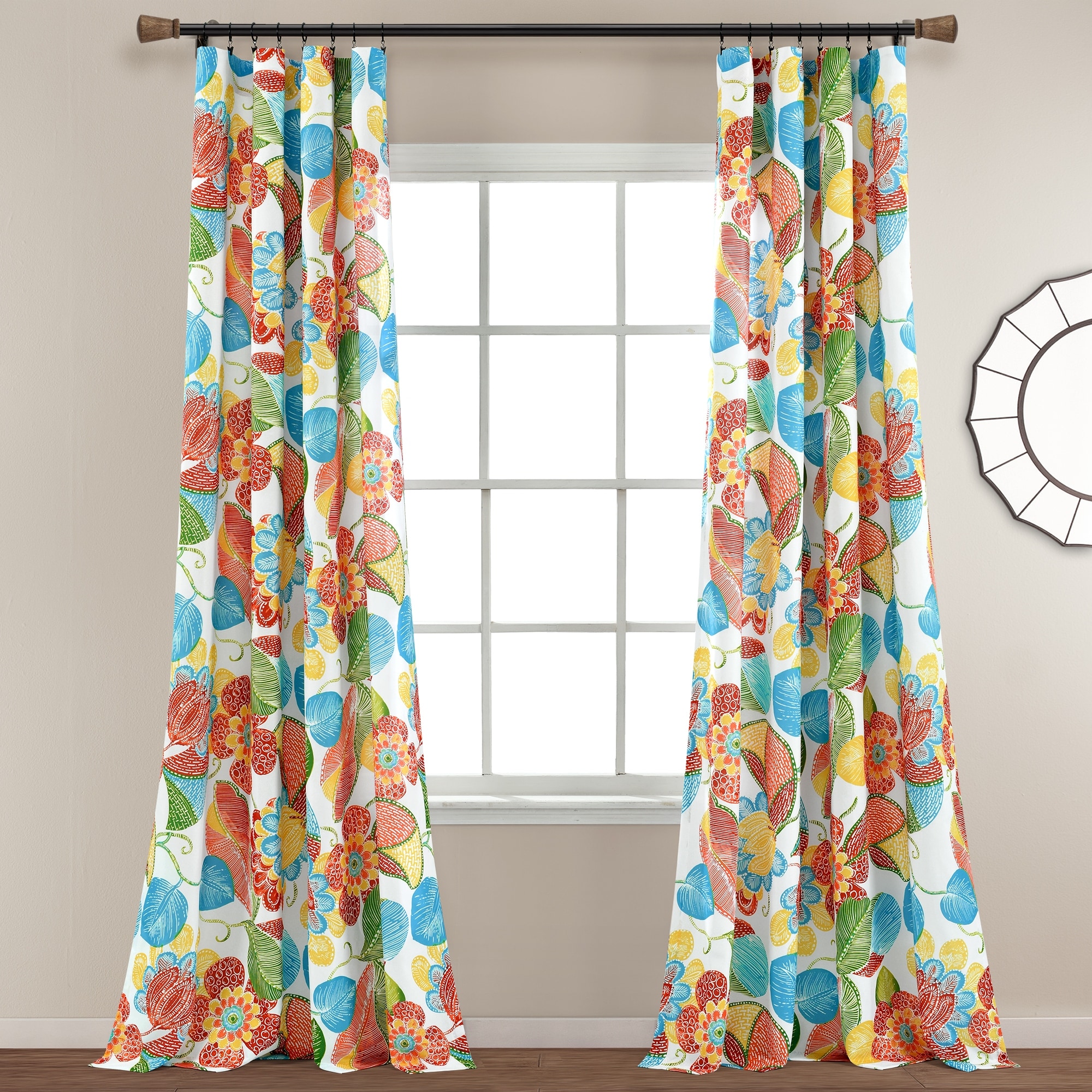 Lush Decor Layla Window Curtain Panel Pair - 84" x 52"