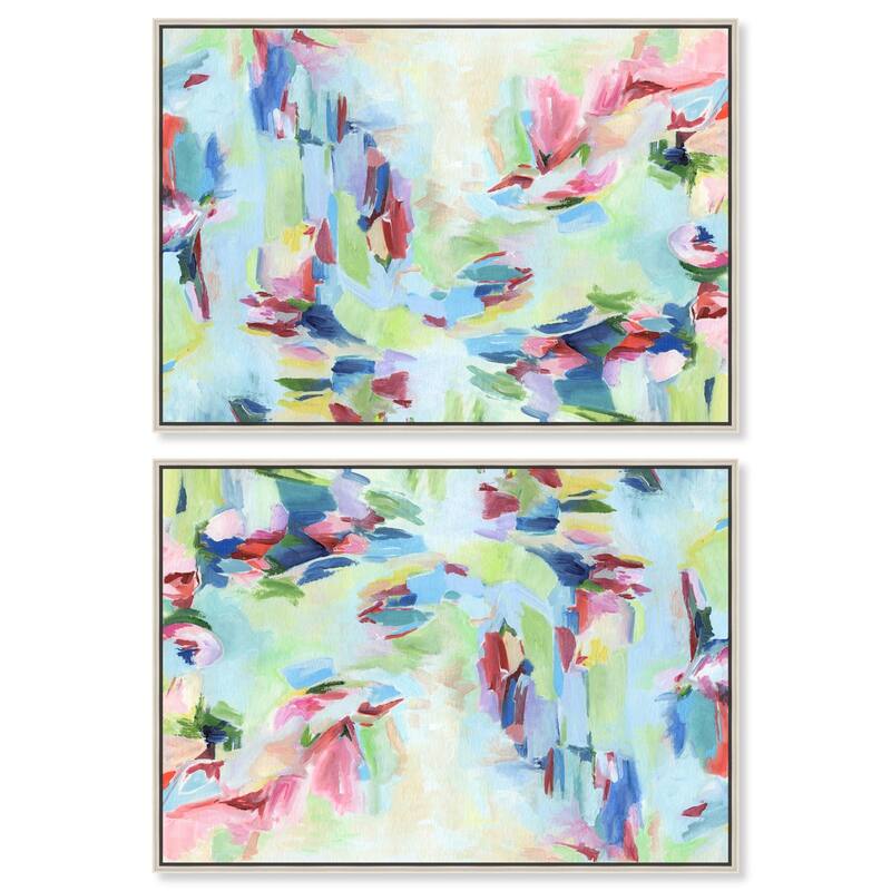 Beige and Cream II Canvas by Art Remedy - 24" x 30" - White