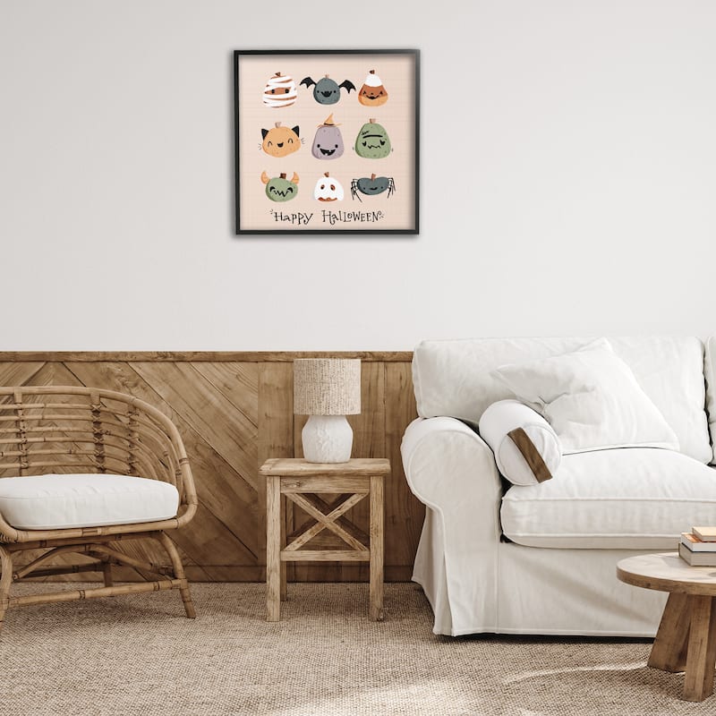 Stupell Cute Halloween Costume Pumpkins Framed Giclee Art Design By Sarah Hickman