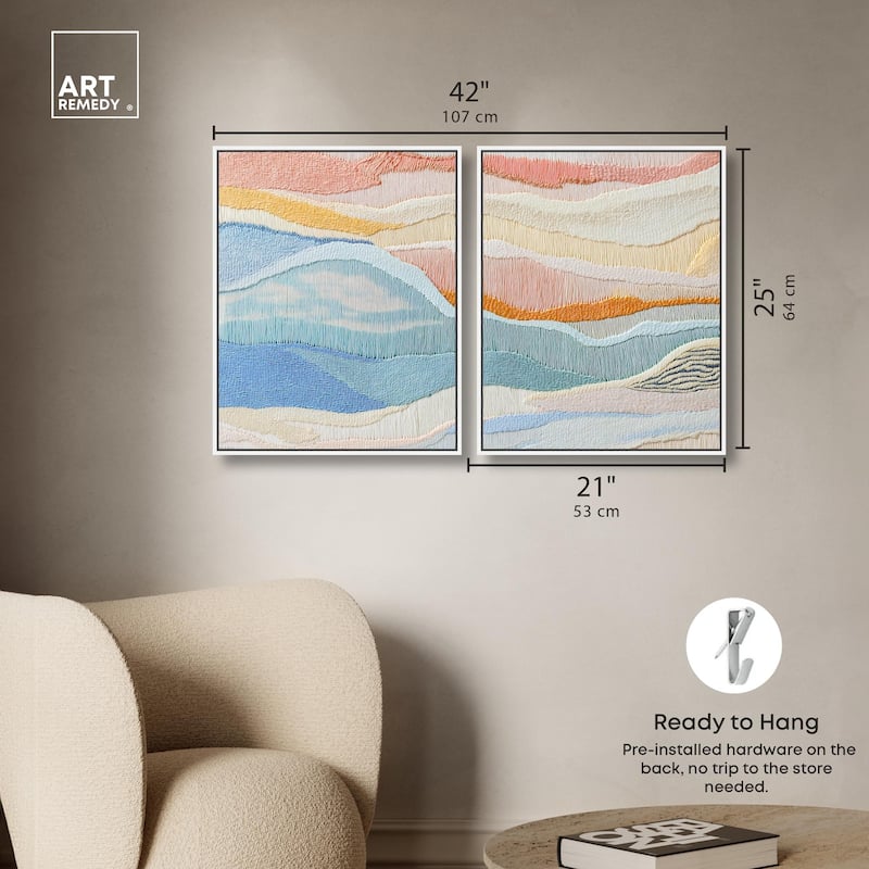 Morning Calm I Canvas Set of 2 by Art Remedy