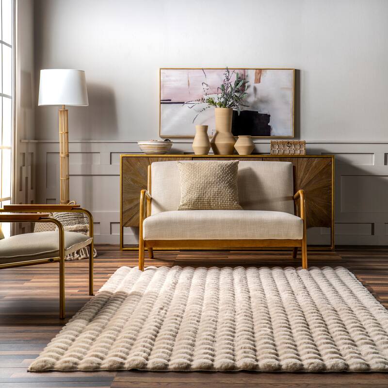 Nuloom Jeni Solid Plush Machine Washable Area Rug