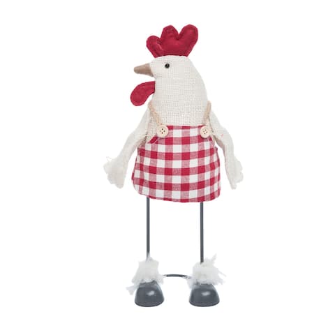 Chicken Bobble Figurine - 4.3" x 3.5" x 12.6"