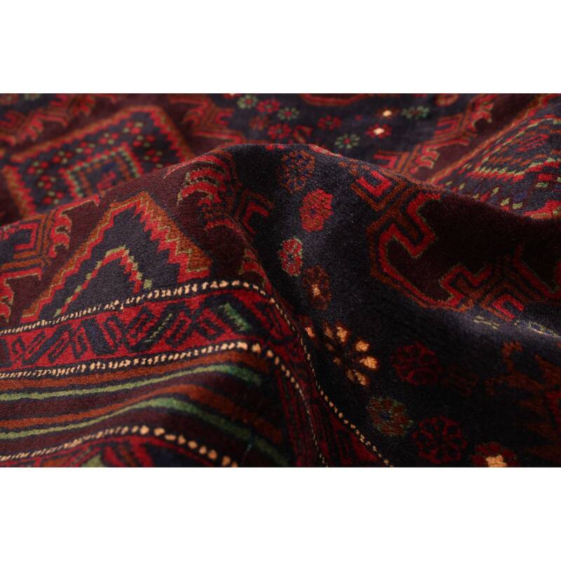 ECARPETGALLERY Hand-knotted Teimani Dark Navy Wool Rug - 3'8 x 6'1