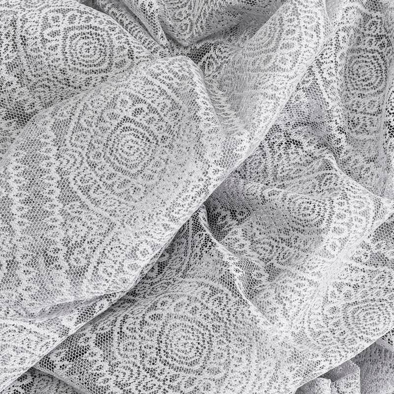 Stripe Lace Gorgeous Sheer Rod Pocket Valance