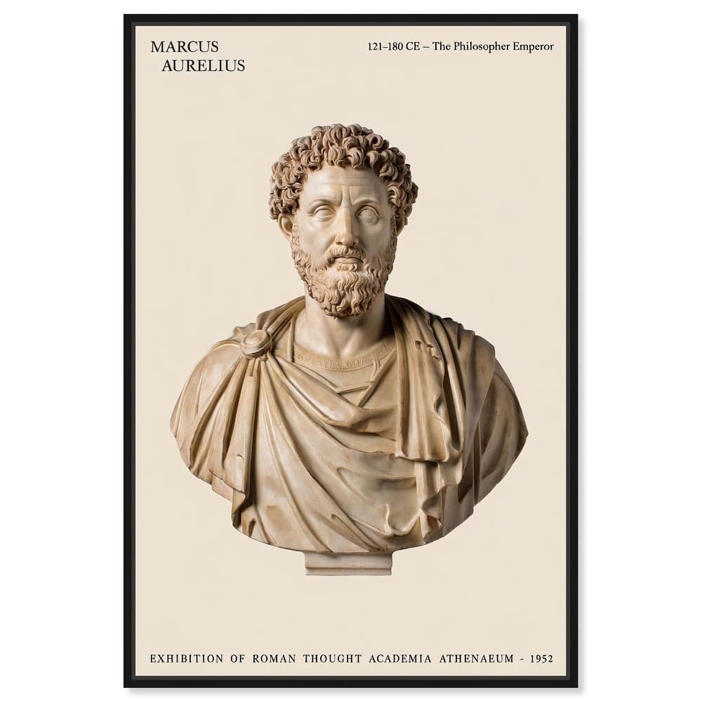 Philosopher Emperor's Gaze Canvas by Art Remedy