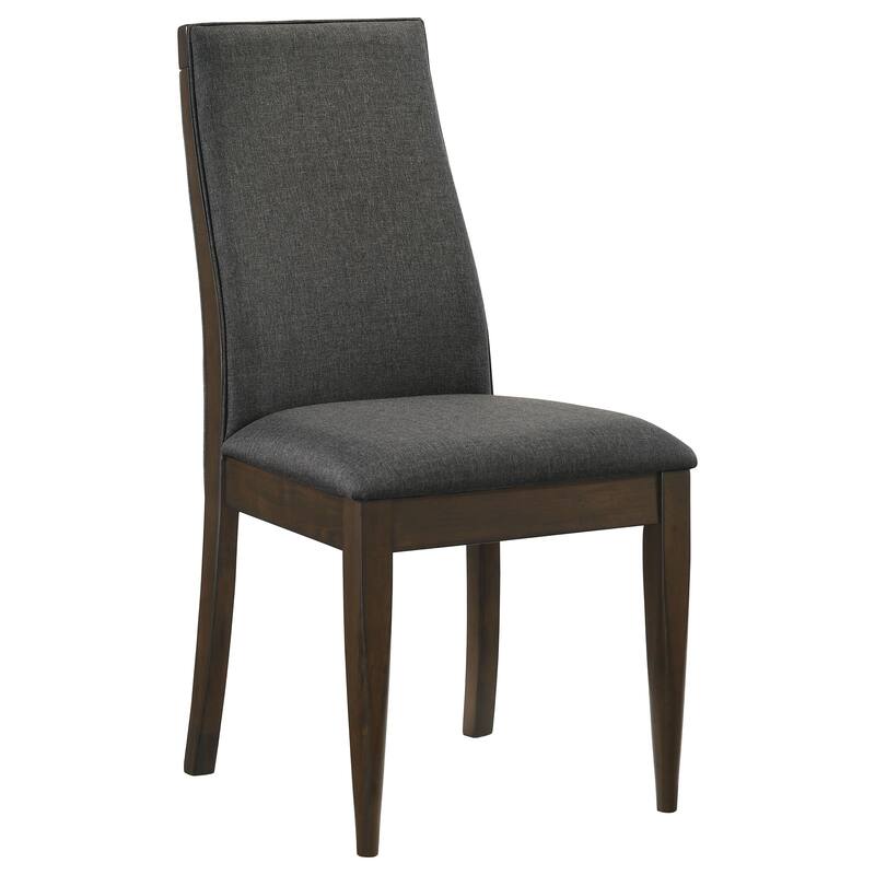 Wes Dark Walnut Upholstered Dining Side Chair (Set of 2)