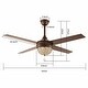 preview thumbnail 12 of 17, Bronze Crystal Fandelier 4-Blades Ceiling Fan with Light and Remote
