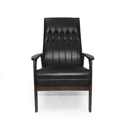 Faux Leather Accent Chair
