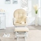 preview thumbnail 2 of 54, Ultimate Nursery Comfort - Glider and Ottoman Set with Reclining Cushion Chair, Rocker Chair with Padded Back and Armrests White,Cream
