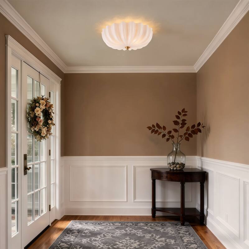 Starsky 3-Light 15.74in.W Opal Glass Flush Mount