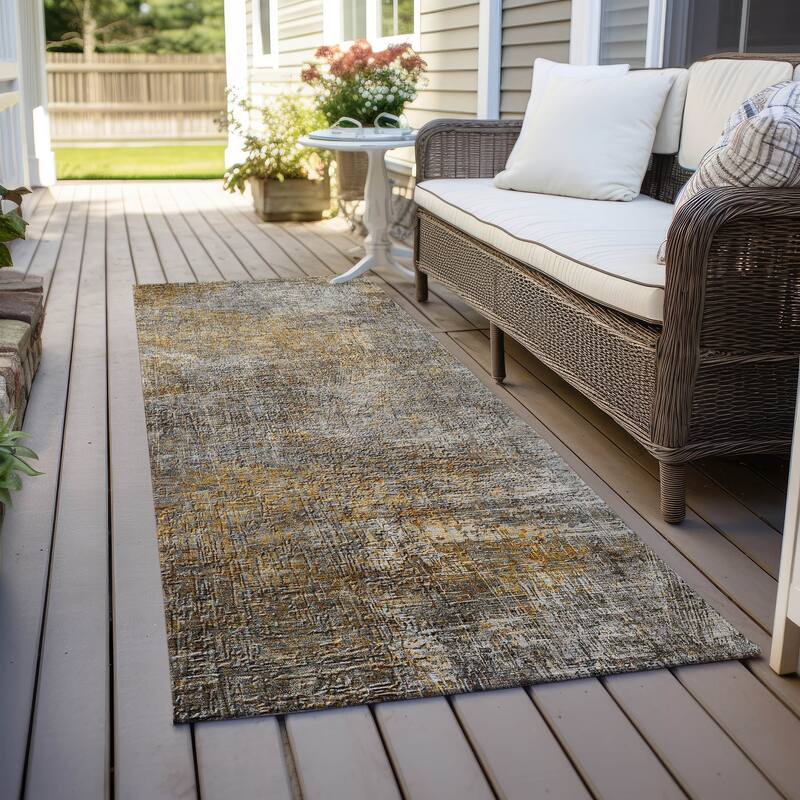 Machine Washable Indoor/ Outdoor Chantille Watercolor Ombre Rug