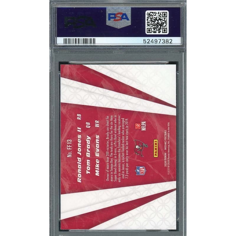 Jones II Brady Evans 2020 Panini Mosaic Flea Flicker Card #FF13 PSA 9 - 8'6" x 11'6"