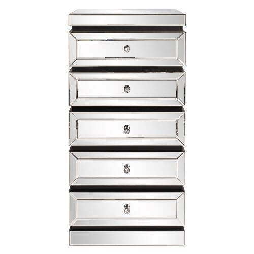 Shop Howard Elliott 5 Tiered Mirrored Tower With Drawers 24 Wide