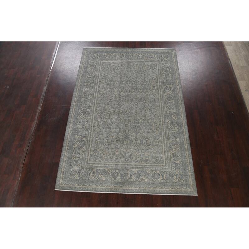 Geometric Traditional Ziegler Turkish Dining Room Area Rug Wool Carpet - 6'7" x 9'10"