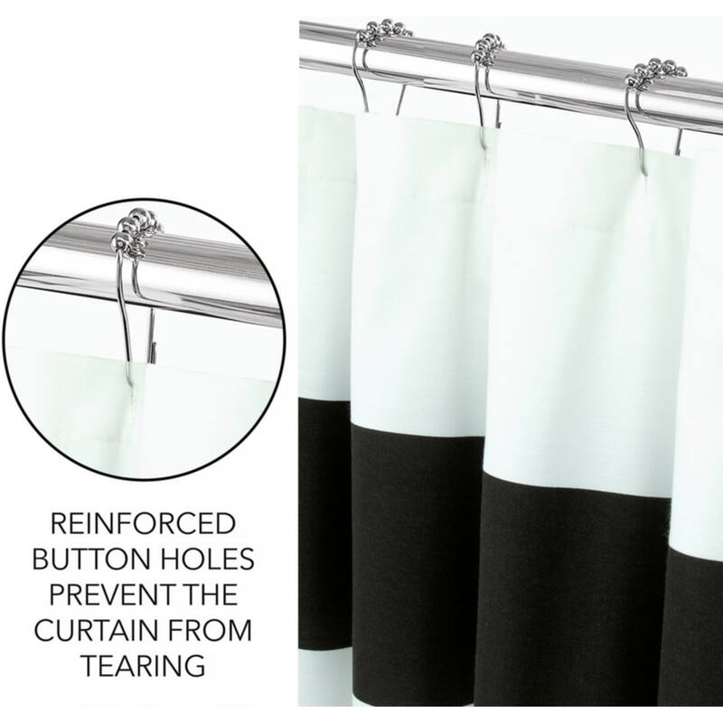 Royale Linens Pack of 1 Double Brushed Microfber 1800 Thread Printed Shower Curtain for Bathroom 72 Inches X72 Inches