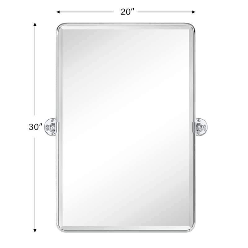 TEHOME Woodvale Rectangle Vertical Metal Wall Mirrors