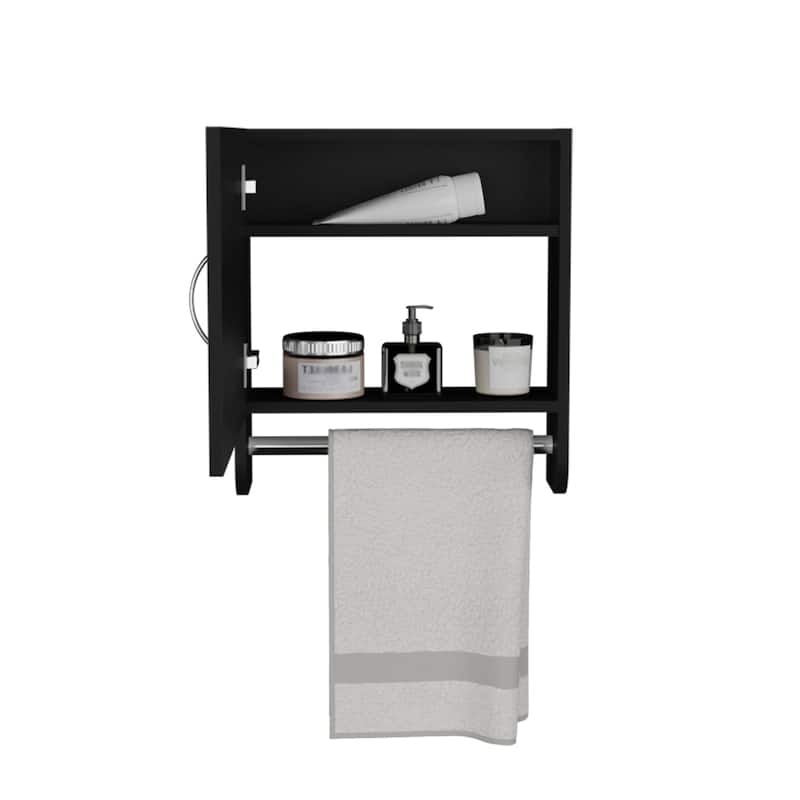 Bathroom Medicine Cabinet with Mirrored Door, Space-Saving Wall-Mounted Design, 2 Shelves for Storage