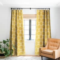 Blackout Plush Paisley Goldenrod Made-to-Order Curtain Panel (One Panel ...