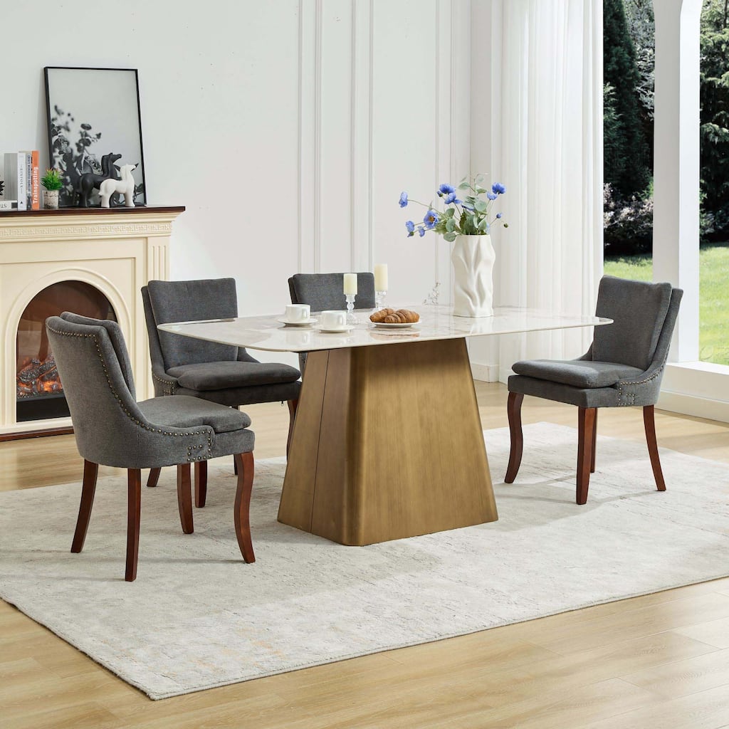 Chenille Dining Chairs Set of 2