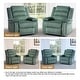 preview thumbnail 98 of 101, Overstuffed Cotton Corduroy Manual Pushback Recliner with Wide Armrest