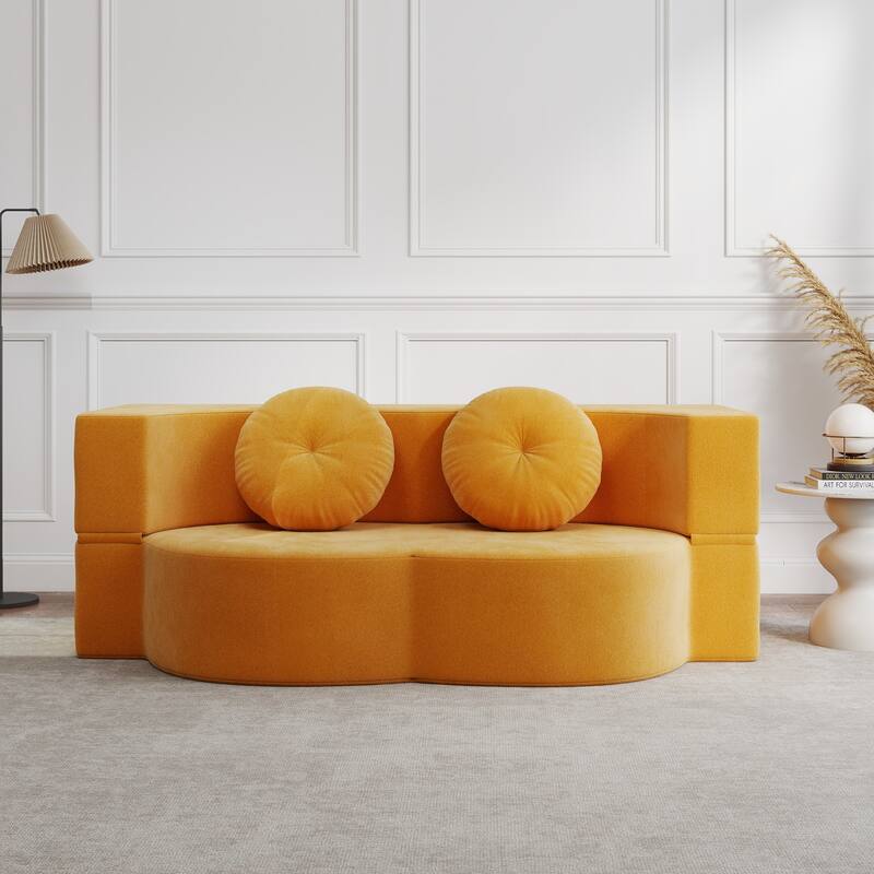 Folding Sofa Bed with Pillow, Twin Sleeper Sofa Couch, Loveseat Couch, Floor Folding Mattress, Convertible Lounge Chair