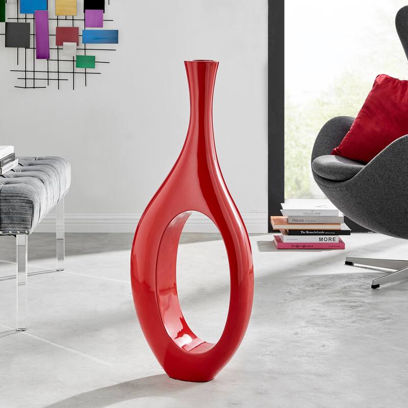 Trombone Modern Handmade Resin Vase