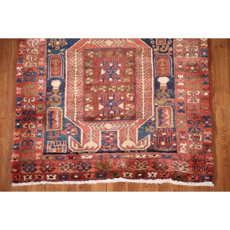 Tribal Meshkin Persian Runner Rug Vintage Wool Carpet - 3'4"x 9'5"