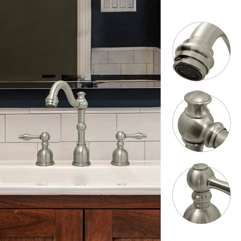 Widespread Two-handle Copper Bathroom Faucet