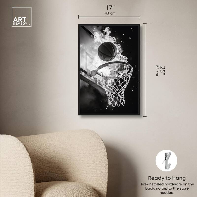 Scorch Some Hoops Canvas by Art Remedy