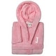 preview thumbnail 17 of 78, Sweet Kids 100% Polyester SUPER PLUSH Double Brushed Hooded Bathrobe with White Bookman Monogram J - Large