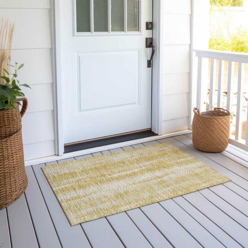 Machine Washable Indoor/ Outdoor Chantille Modern Imprints Rug